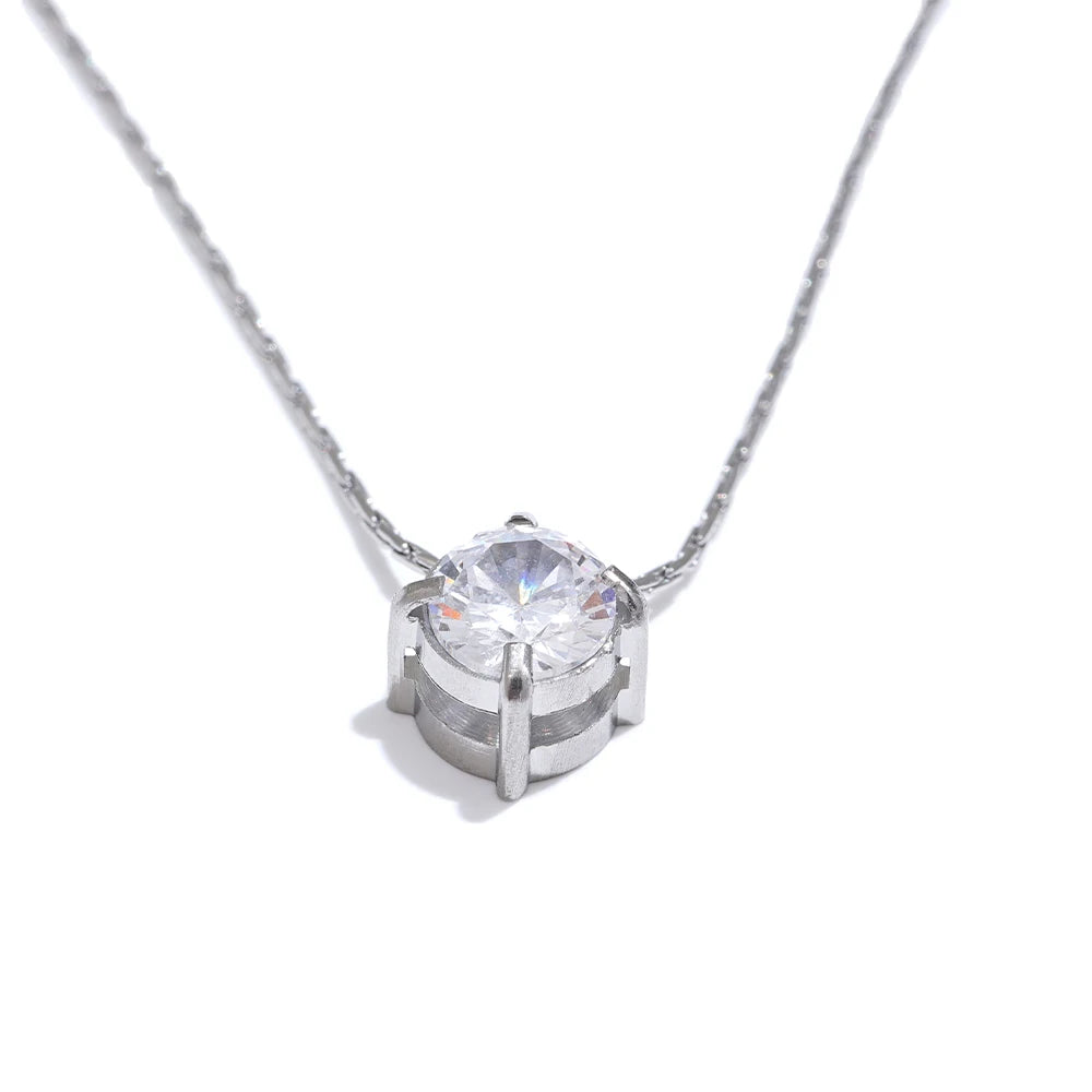 Cubic zirconia modern pendant necklace women - product image