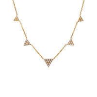 Cubic Zirconia Triangle Drop Necklace