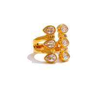Cubic Zirconia Water Drop Ring Size 7.5