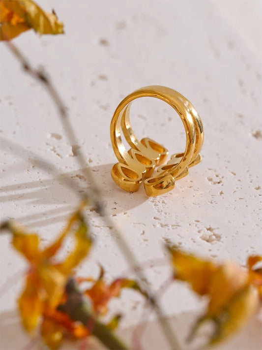 Cubic zirconia water drop ring size 7.5 - product image