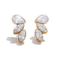 Cubic Zirconia Wing Small Stud Daily Earrings
