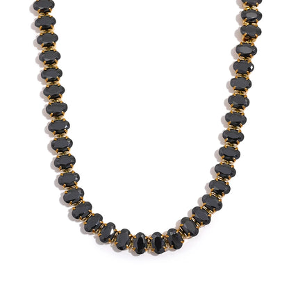 Cz tennis cubic zirconia necklace bracelet set - product image