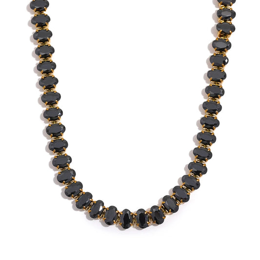 Cz tennis cubic zirconia necklace bracelet set - product image