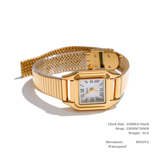 Digital square dial stainless steel ladies watch - product image