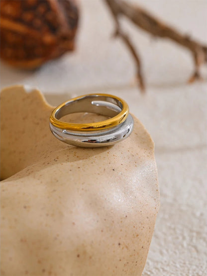 Double color abstract casting ring women fashion - product image
