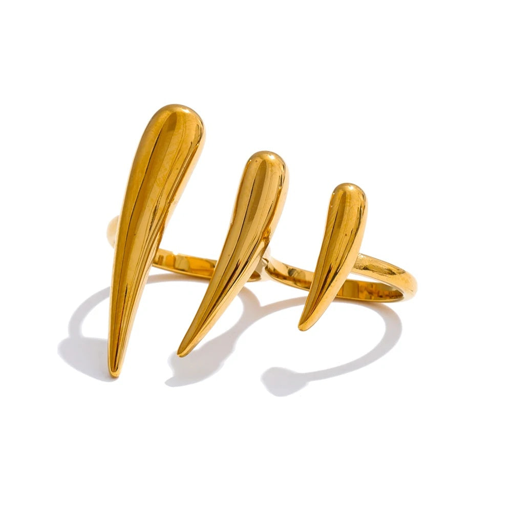Double finger abstract open ring - product image