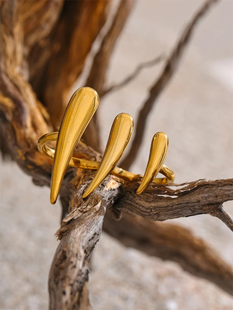 Double finger abstract open ring - product image