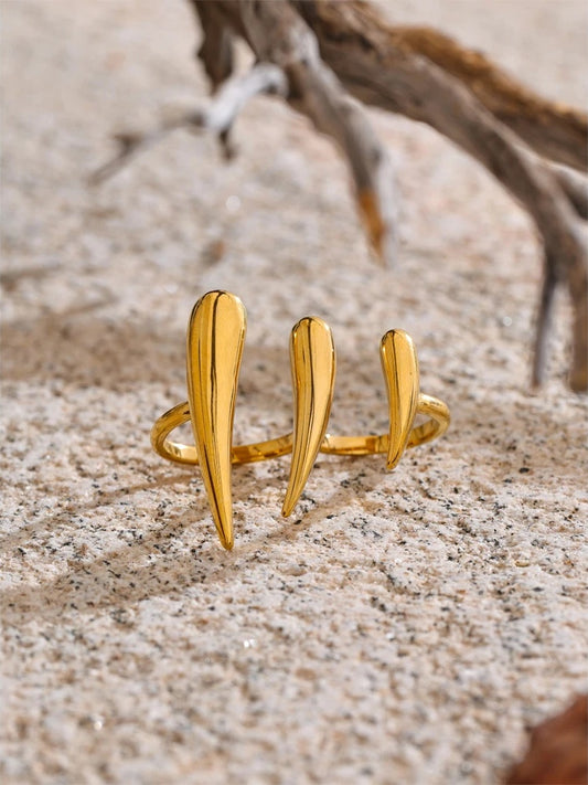 Double finger abstract open ring - product image