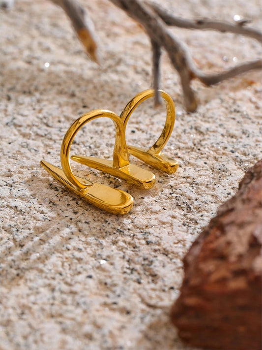Double finger abstract open ring - product image