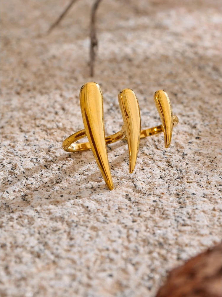 Double finger abstract open ring - product image