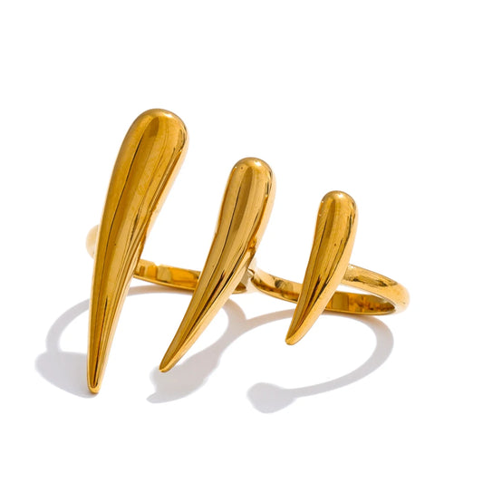 Double finger abstract open ring - product image