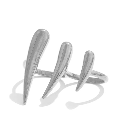 Double finger abstract open ring - product image