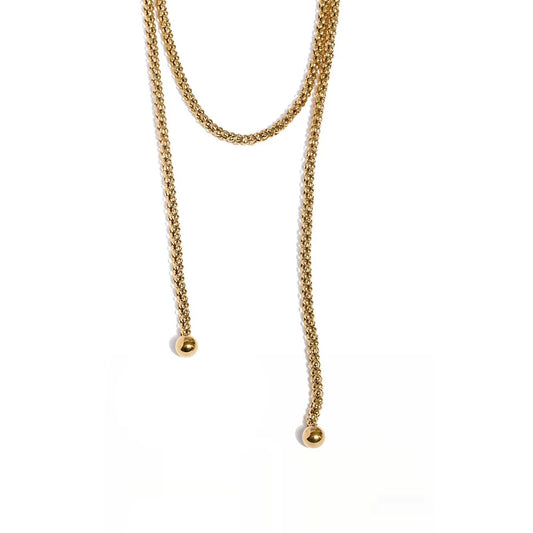 Double-layer chain stacking pendant necklace women's - product image