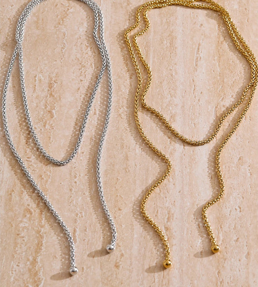 Double-layer chain stacking pendant necklace women's - product image