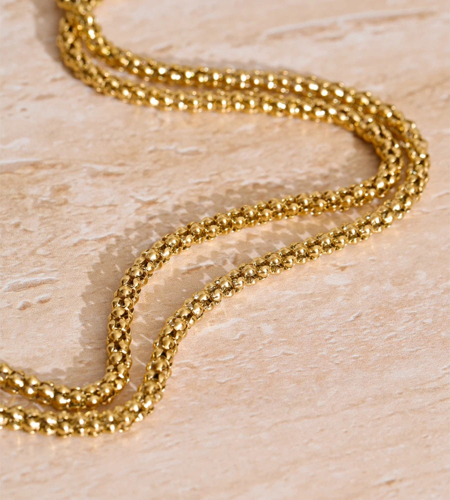Double-layer chain stacking pendant necklace women's - product image