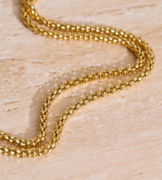 Double-layer chain stacking pendant necklace women's - product image