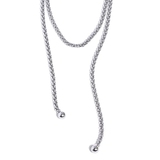 Double-layer chain stacking pendant necklace women's - product image