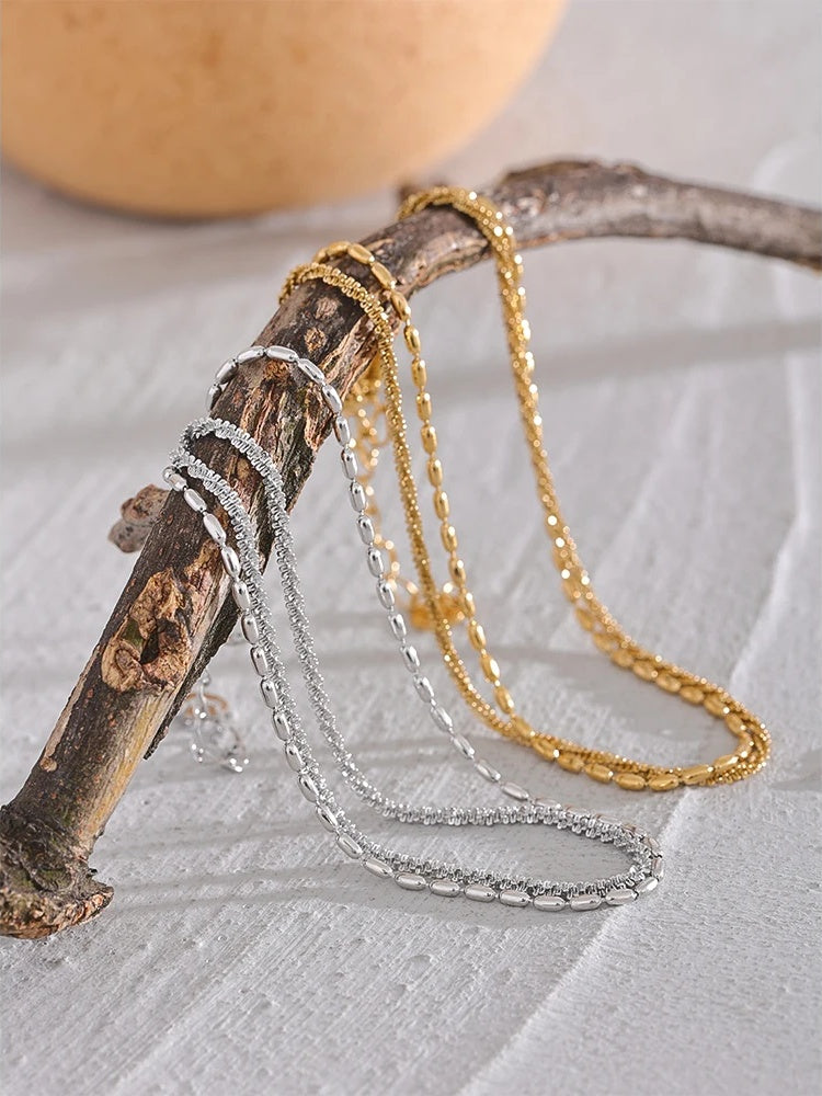 Double layer chain stylish women's anklet - product image