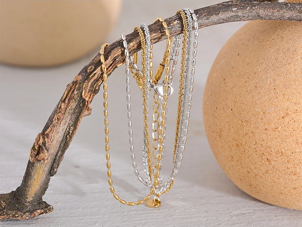 Double layer chain stylish women's anklet - product image