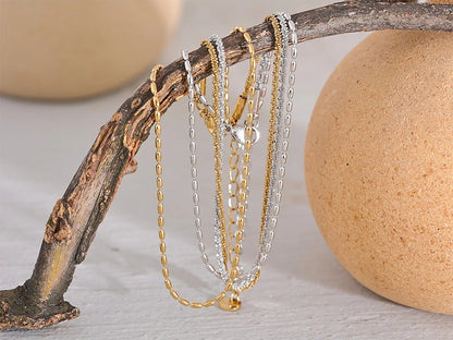 Double layer chain stylish women's anklet - product image