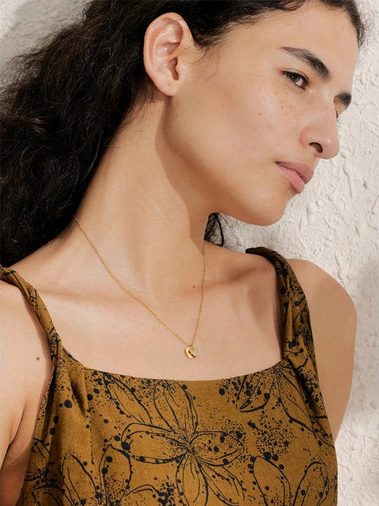 Double-layer heart love inlaid zirconia pendant necklace - product image