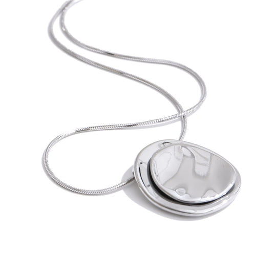 Double round fashion pendant daily necklace - product image