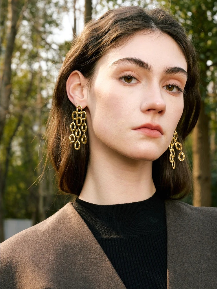 Drop dangle abstract statement earrings women - product image