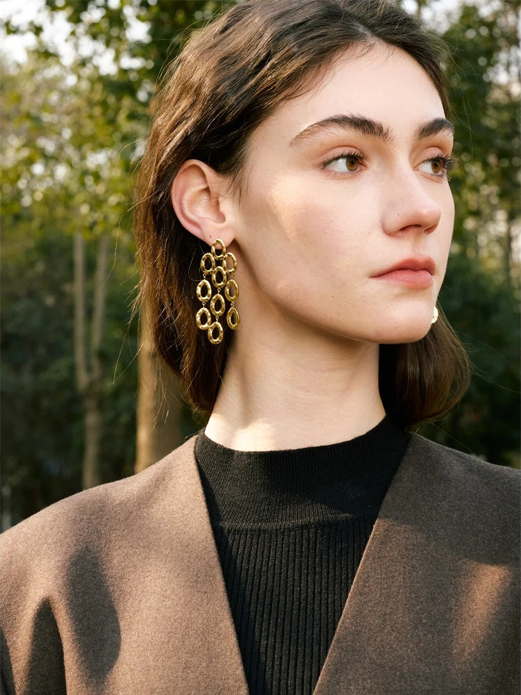 Drop dangle abstract statement earrings women - product image
