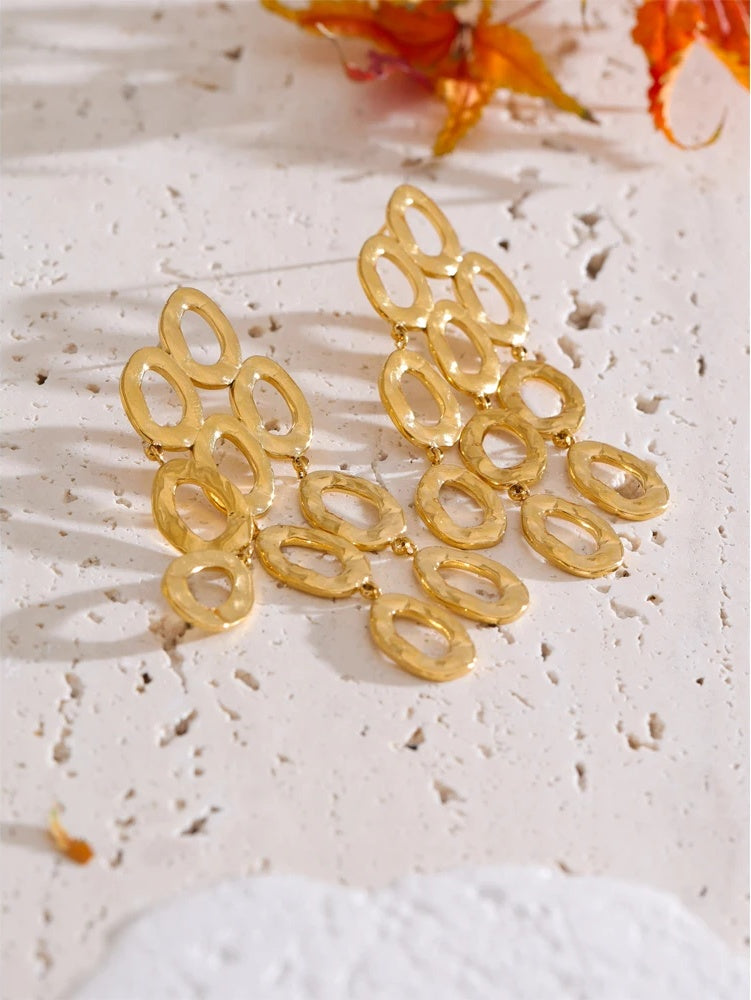Drop dangle abstract statement earrings women - product image