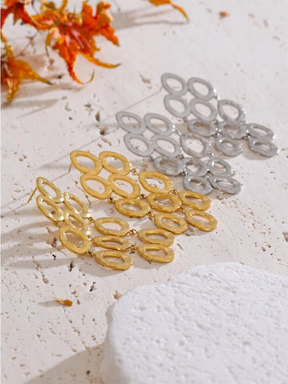 Drop dangle abstract statement earrings women - product image