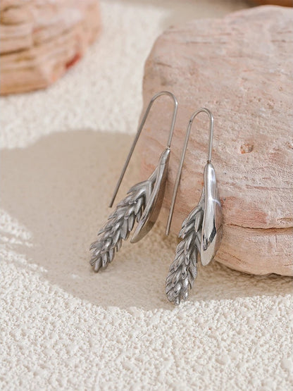 Ear of wheat minimalist drop statement earrings women - product image