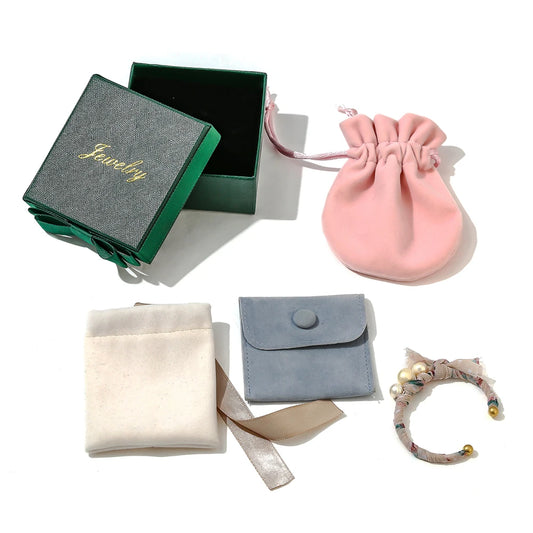 Earrings ring necklace velvet jewelry gift box - product image