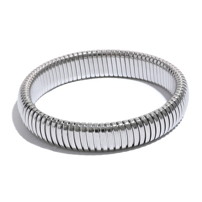 Elastic thick metal bangle bracelet unisex - product image
