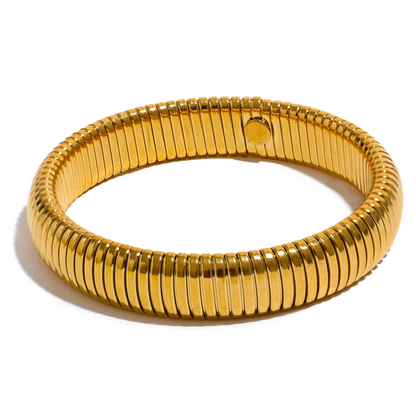 Elastic thick metal bangle bracelet unisex - product image