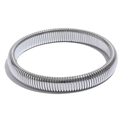 Elastic thick metal bangle bracelet unisex - product image