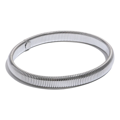 Elastic thick metal bangle bracelet unisex - product image