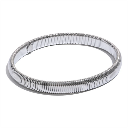 Elastic thick metal bangle bracelet unisex - product image