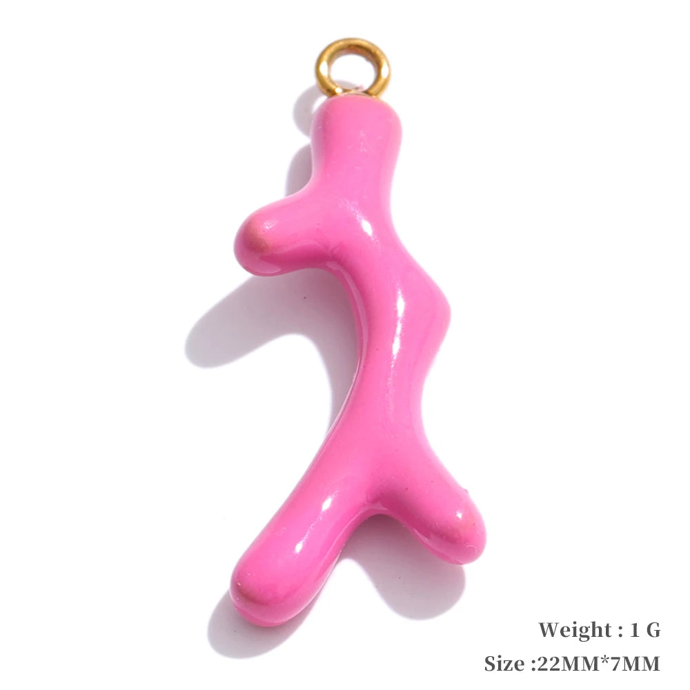 Enamel fruit cherry shell fish heart charms - product image
