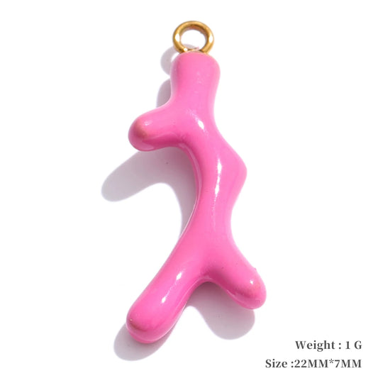 Enamel fruit cherry shell fish heart charms - product image