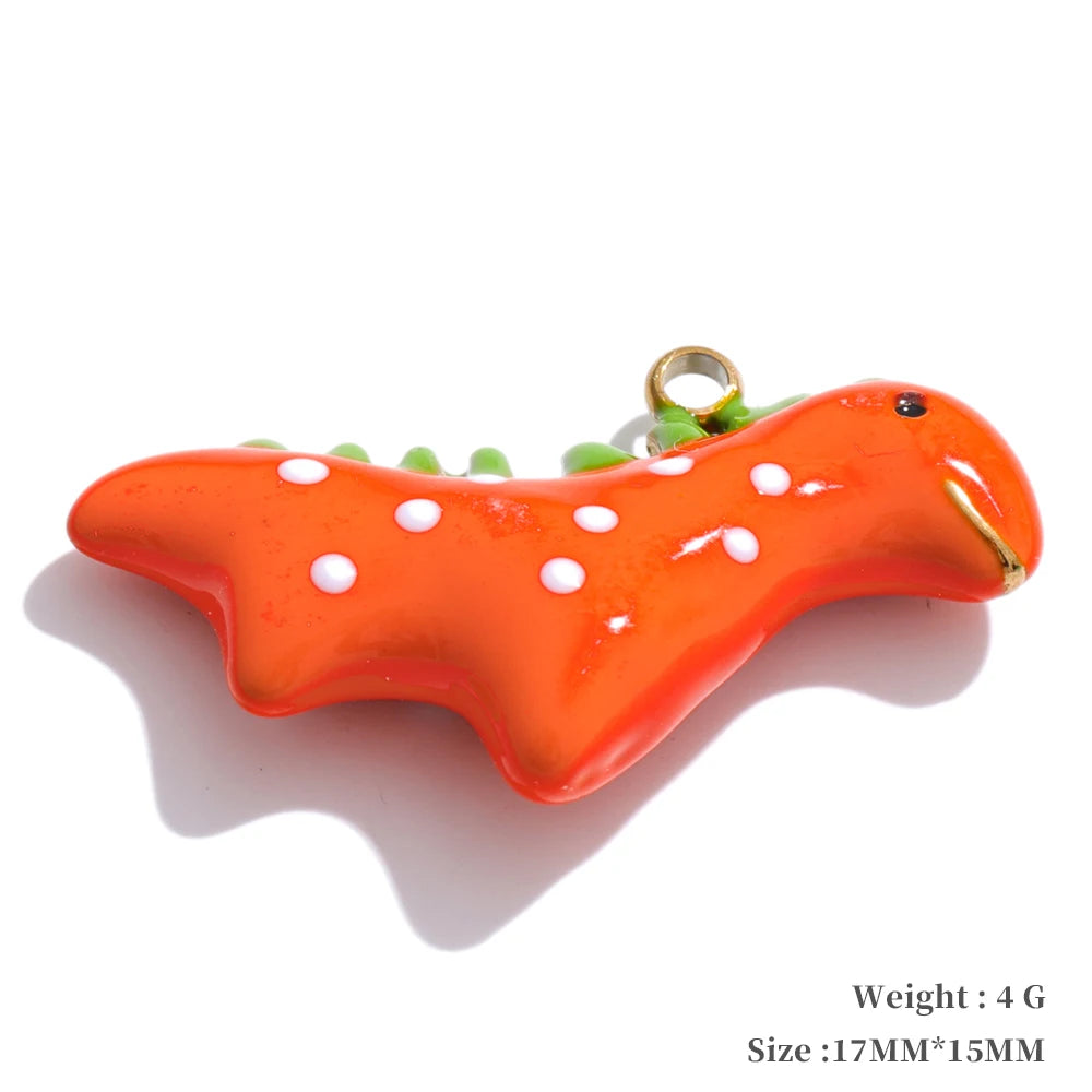 Enamel fruit cherry shell fish heart charms - product image