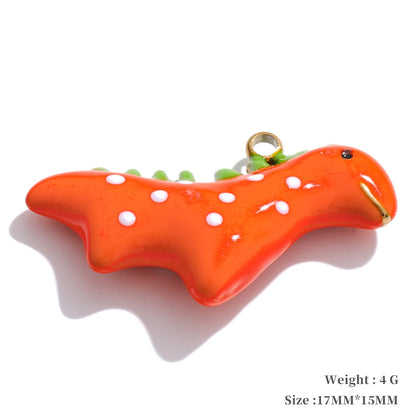 Enamel fruit cherry shell fish heart charms - product image