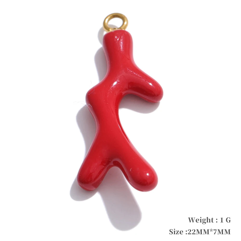 Enamel fruit cherry shell fish heart charms - product image