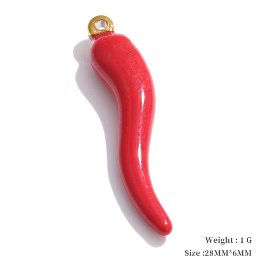 Enamel fruit cherry shell fish heart charms - product image