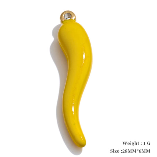 Enamel fruit cherry shell fish heart charms - product image