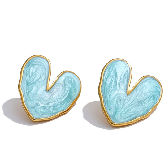 Enamel heart colorful fashion daily ring - product image