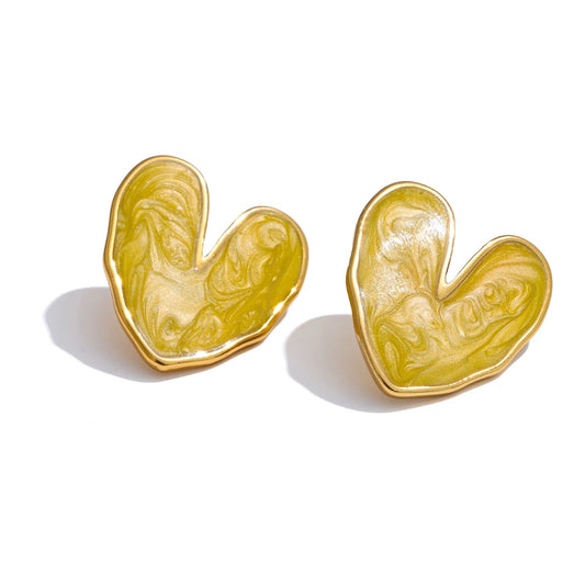 Enamel heart colorful fashion daily ring - product image
