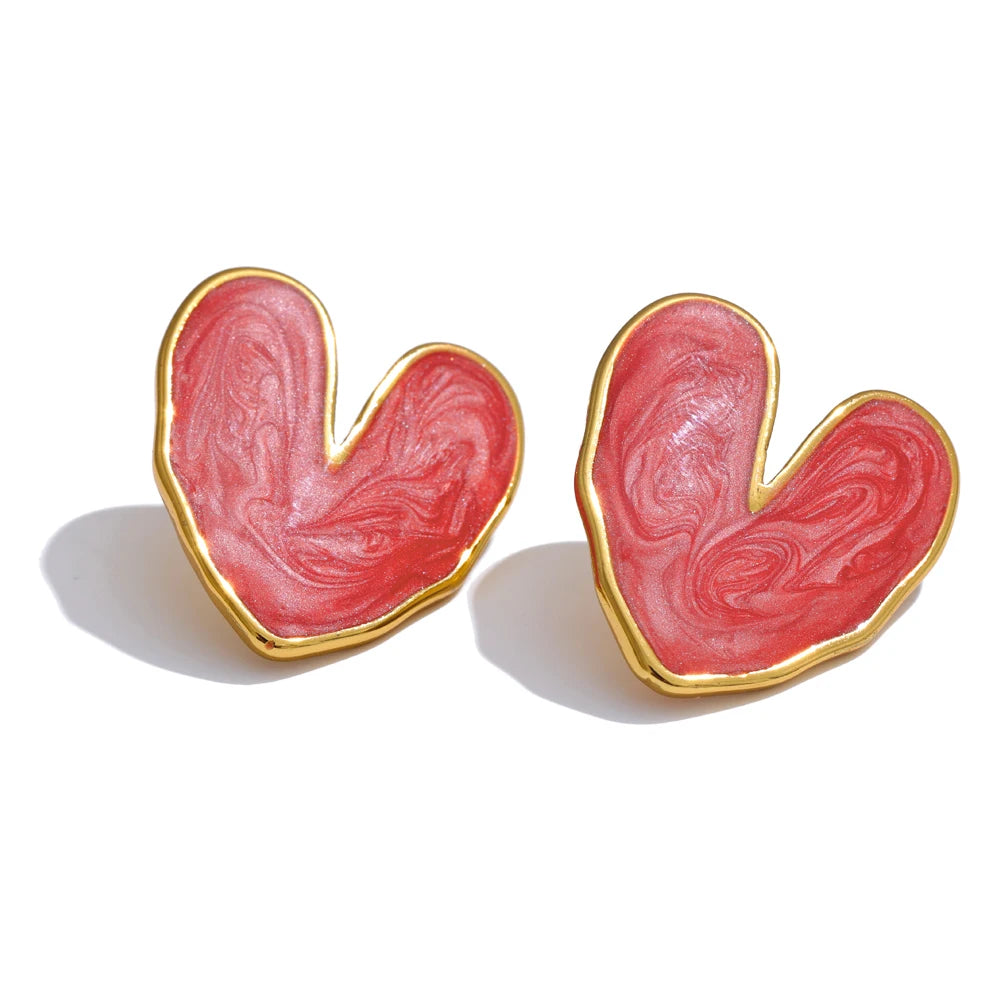 Enamel heart colorful fashion daily ring - product image