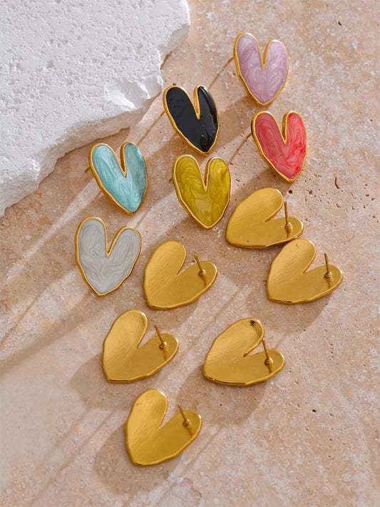Enamel heart colorful fashion daily ring - product image