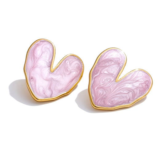 Enamel heart colorful fashion daily ring - product image
