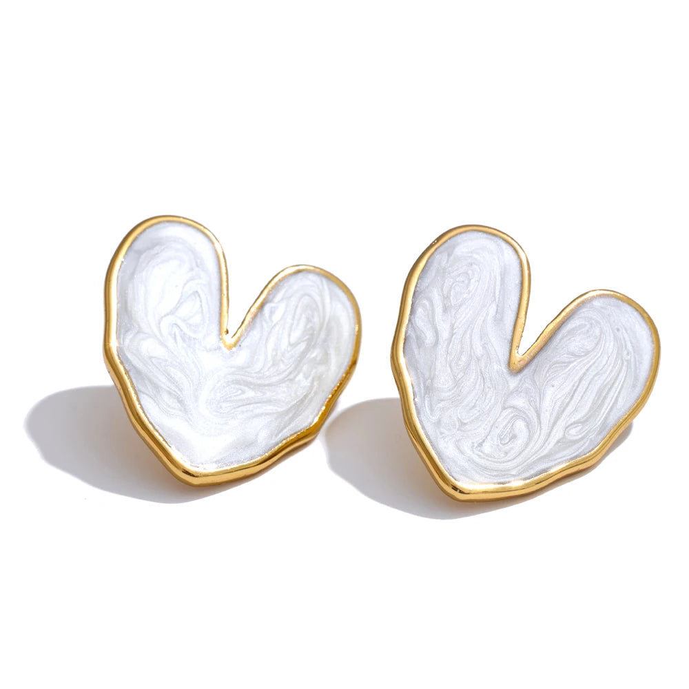 Enamel heart colorful fashion daily ring - product image